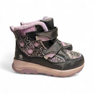 Skechers Kids' Sparkle Light-Up Boots - Black and Purple